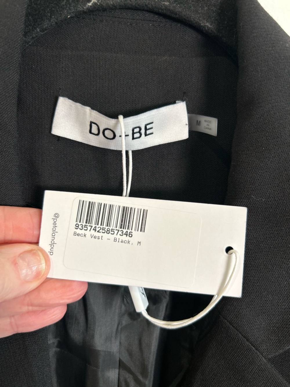 Do+be‎ Black Sleeveless Blazer Vest Size Medium New - Picture 9 of 9